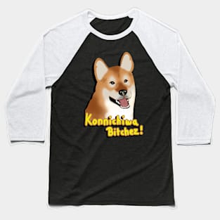 Konnichiwa Shiba Baseball T-Shirt